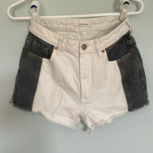 PacSun high rise festival Jean shorts Womens size 24 color block with panels